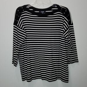 Chaps Laced Shoulder Top